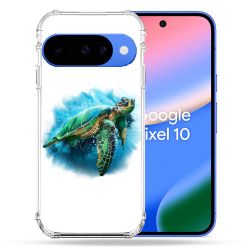 Coque Renforcée Pour Google Pixel 10 Animal Tortue Blanche multicolore