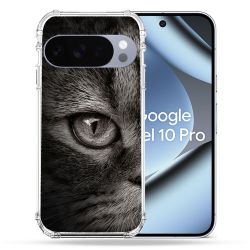 Coque Renforcée Pour Google Pixel 10 Pro Animal Chat Gris