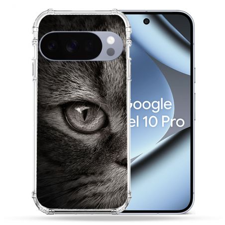 Coque Renforcée Pour Google Pixel 10 Pro Animal Chat Gris