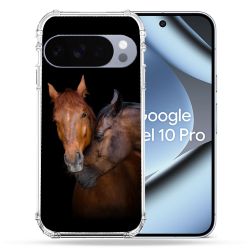 Coque Renforcée Pour Google Pixel 10 Pro Animal Cheval Marron