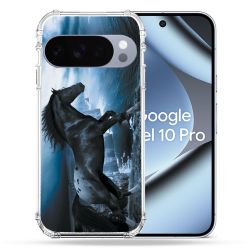 Coque Renforcée Pour Google Pixel 10 Pro Animal Cheval Noir