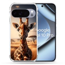 Coque Renforcée Pour Google Pixel 10 Pro Animal Girafe Savane