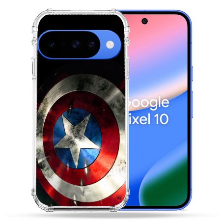 Coque Renforcée Pour Google Pixel 10 Captain America Bouclier