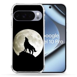 Coque Renforcée Pour Google Pixel 10 Pro Animal Loup Noir