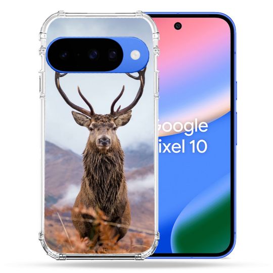 Coque Renforcée Pour Google Pixel 10 Chasse Chevreuil Montagne