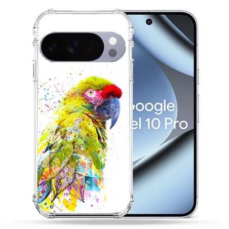 Coque Renforcée Pour Google Pixel 10 Pro Animal Perroquet Jaune