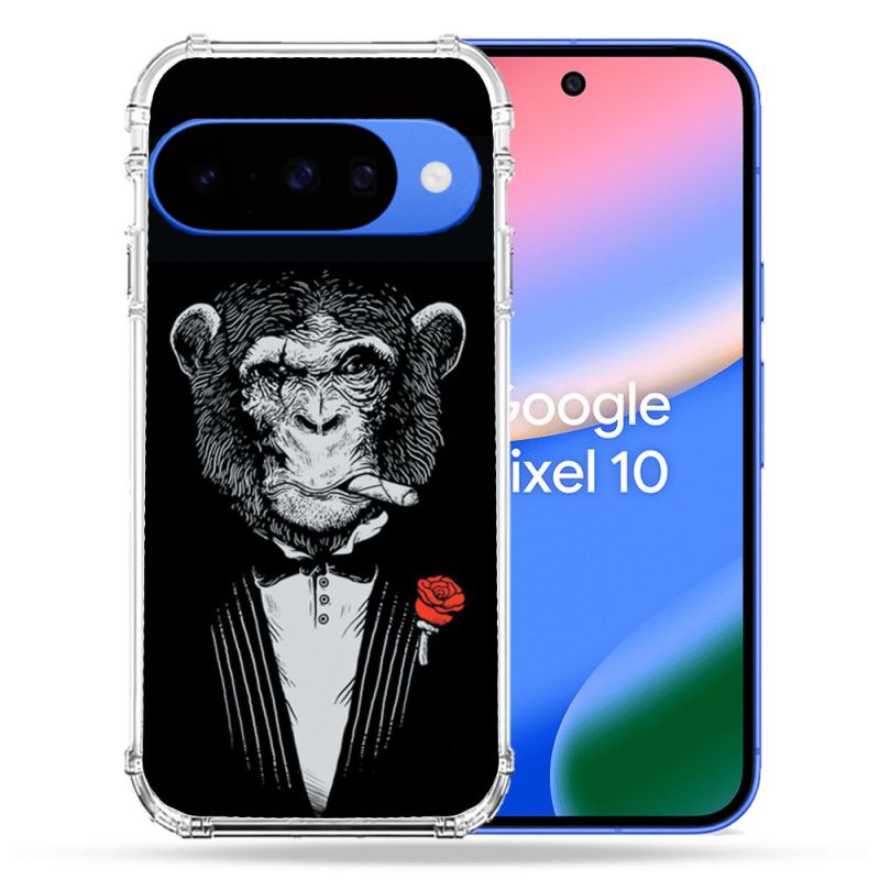 Coque Renforcée Pour Google Pixel 10 Decale Singe Mafia