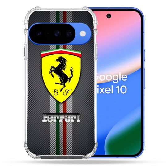 Coque Renforcée Pour Google Pixel 10 Ferrari Carbone