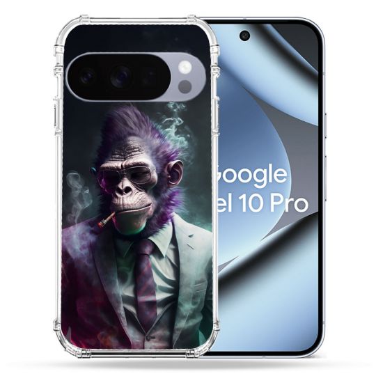 Coque Renforcée Pour Google Pixel 10 Pro Animal Singe Business