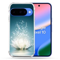 Coque Renforcée Pour Google Pixel 10 Fleur Lotus Blanc
