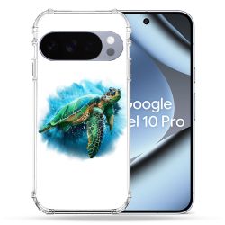 Coque Renforcée Pour Google Pixel 10 Pro Animal Tortue Blanche multicolore
