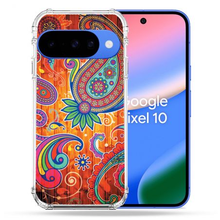 Coque Renforcée Pour Google Pixel 10 Fleur Psychedelic