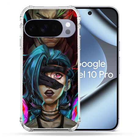 Coque Renforcée Pour Google Pixel 10 Pro Arcane Jinx Bleu