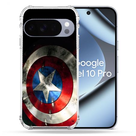 Coque Renforcée Pour Google Pixel 10 Pro Captain America Bouclier