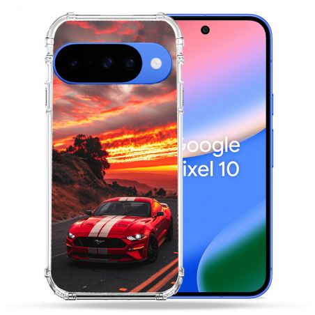Coque Renforcée Pour Google Pixel 10 Ford Mustang GT500 Rouge