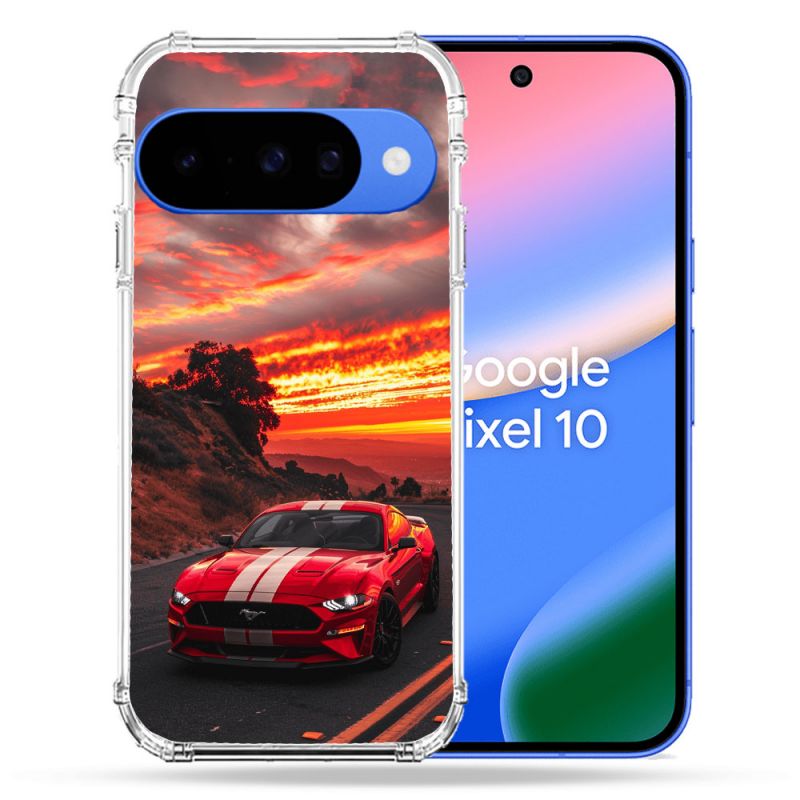 Coque Renforcée Pour Google Pixel 10 Ford Mustang GT500 Rouge