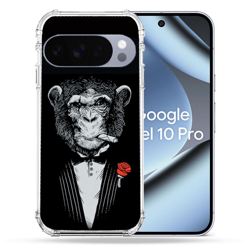 Coque Renforcée Pour Google Pixel 10 Pro Decale Singe Mafia