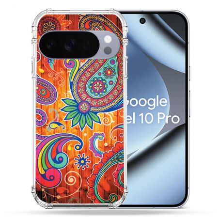 Coque Renforcée Pour Google Pixel 10 Pro Fleur Psychedelic