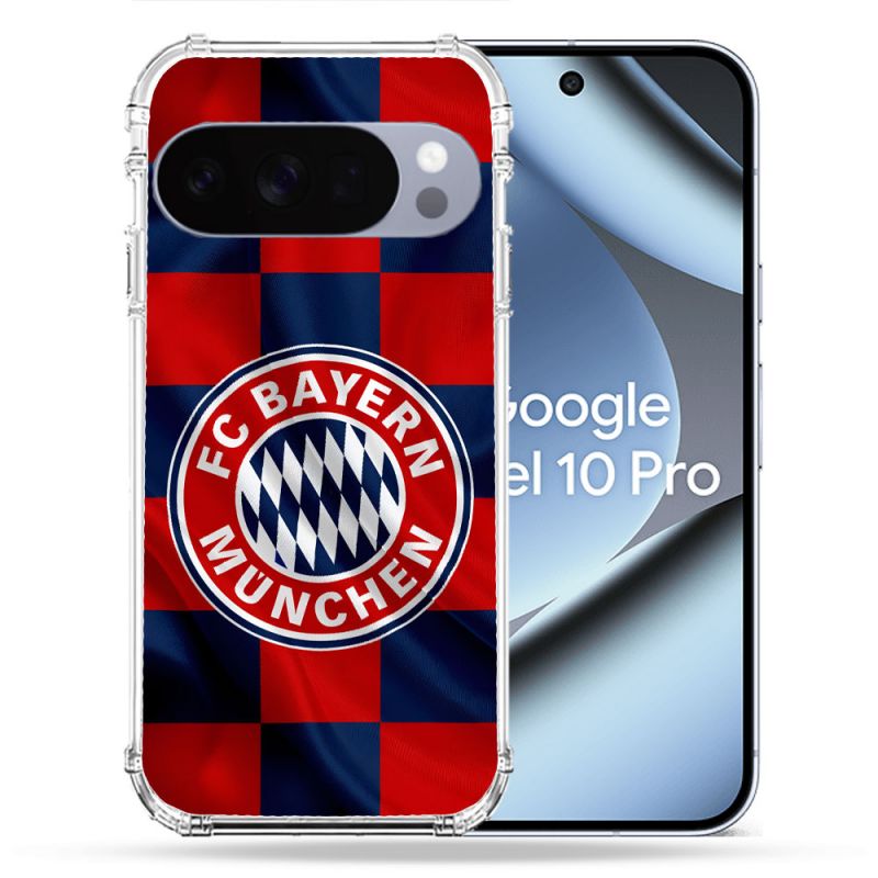 Coque Renforcée Pour Google Pixel 10 Pro Foot Bayern Munich Carreaux