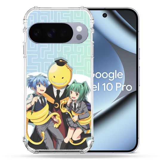 Coque Renforcée Pour Google Pixel 10 Pro Manga Assassination Classroom Kuro Trio