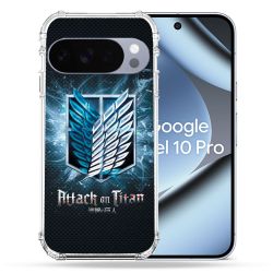 Coque Renforcée Pour Google Pixel 10 Pro Manga Attaque Titans Noir