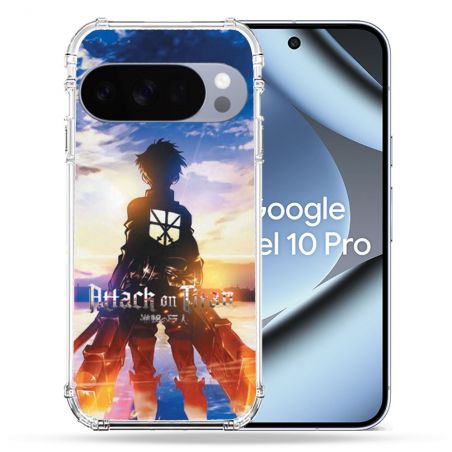 Coque Renforcée Pour Google Pixel 10 Pro Manga Attaque Titans Soleil