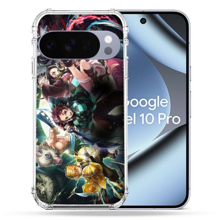 Coque Renforcée Pour Google Pixel 10 Pro Manga Demon Slayer Groupe