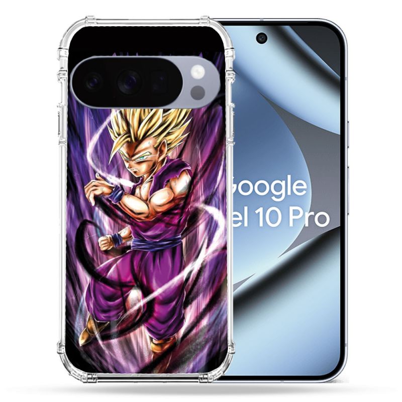 Coque Renforcée Pour Google Pixel 10 Pro Manga Dragon Ball Sangohan Violet