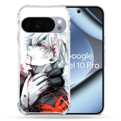 Coque Renforcée Pour Google Pixel 10 Pro Manga Tokyo Ghoul Kaneki Blanc