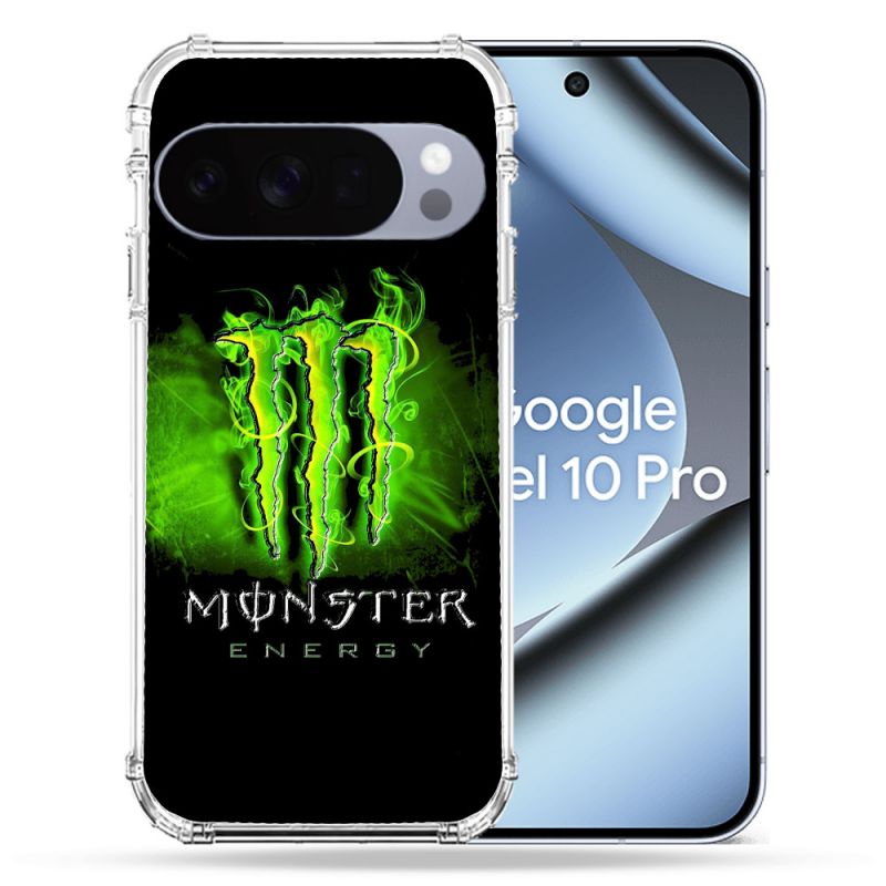 Coque Renforcée Pour Google Pixel 10 Pro Monster Energy Vert