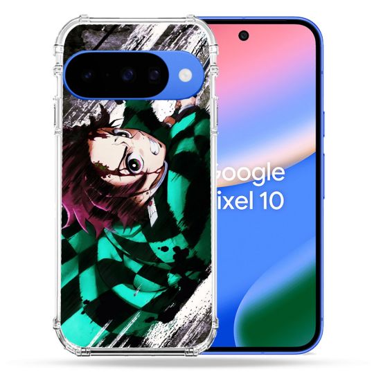Coque Renforcée Pour Google Pixel 10 Manga Demon Slayer Tanjiro