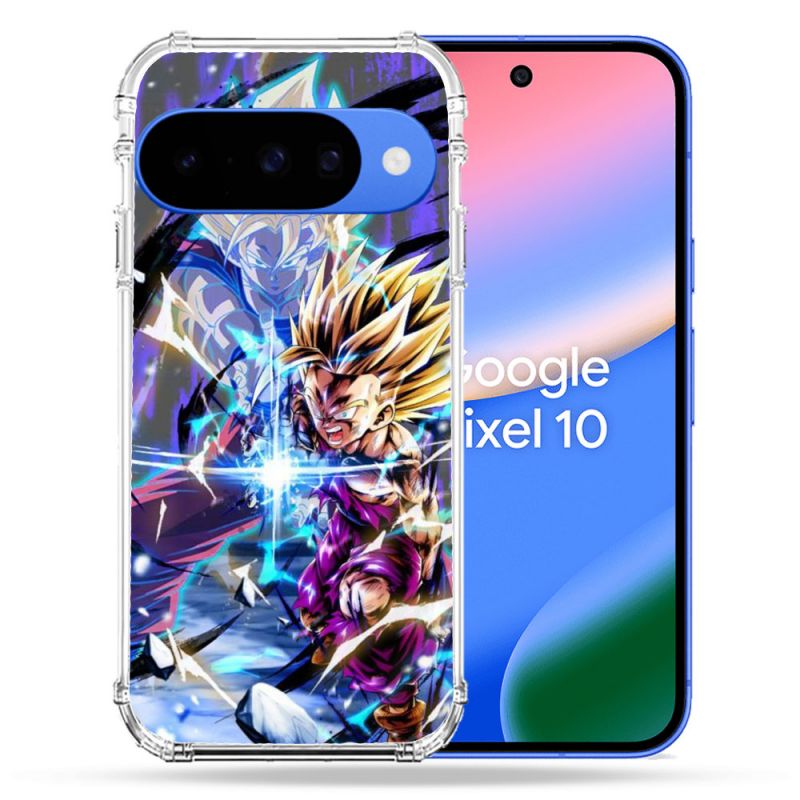 Coque Renforcée Pour Google Pixel 10 Manga Dragon Ball Sangohan Duo