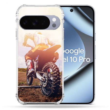 Coque Renforcée Pour Google Pixel 10 Pro Moto Cross Soleil