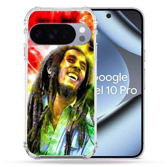 Coque Renforcée Pour Google Pixel 10 Pro Musique Bob Marley Color