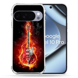 Coque Renforcée Pour Google Pixel 10 Pro Musique Guitare Electrique
