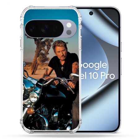 Coque Renforcée Pour Google Pixel 10 Pro Musique Johnny Hallyday Moto