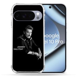 Coque Renforcée Pour Google Pixel 10 Pro Musique Johnny Hallyday Noir