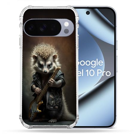 Coque Renforcée Pour Google Pixel 10 Pro Musique Rock Herisson