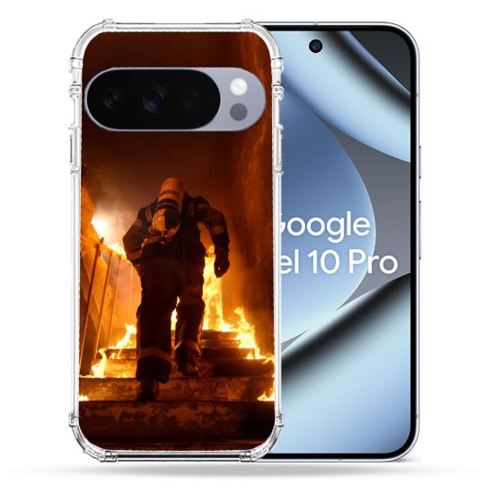 Coque Renforcée Pour Google Pixel 10 Pro Pompier Escalier