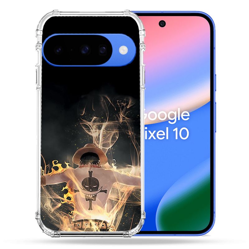 Coque Renforcée Pour Google Pixel 10 Manga One Piece Ace Noir