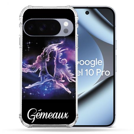 Coque Renforcée Pour Google Pixel 10 Pro Signe Zodiaque 2 Gémeaux