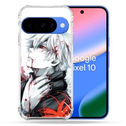 Coque Renforcée Pour Google Pixel 10 Manga Tokyo Ghoul Kaneki Blanc