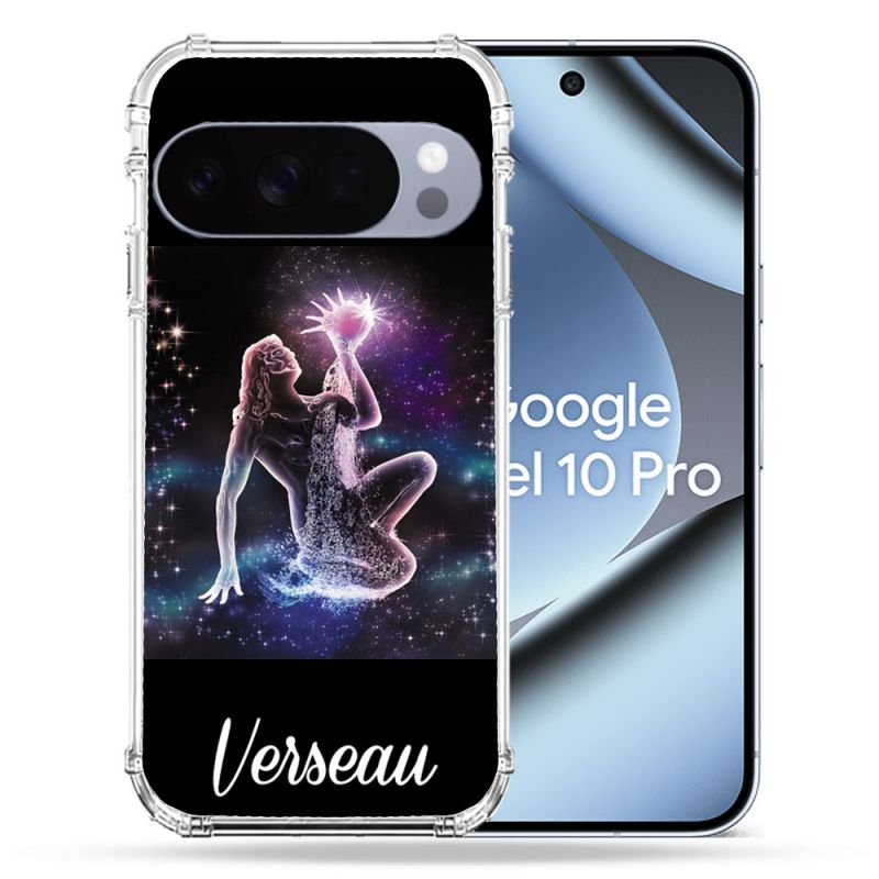 Coque Renforcée Pour Google Pixel 10 Pro Signe Zodiaque 2 Verseau