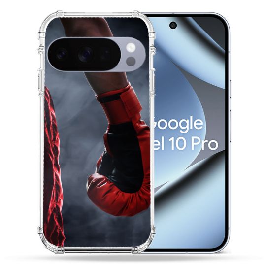 Coque Renforcée Pour Google Pixel 10 Pro Sport Boxe Gant Rouge