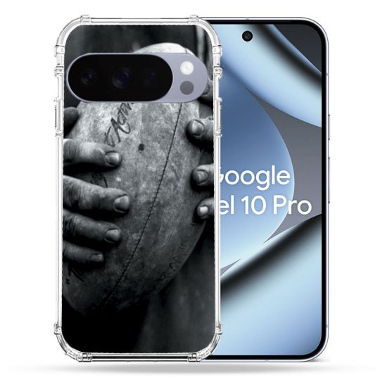 Coque Renforcée Pour Google Pixel 10 Pro Sport Rugby Ballon Vintage