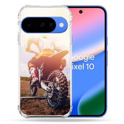 Coque Renforcée Pour Google Pixel 10 Moto Cross Soleil