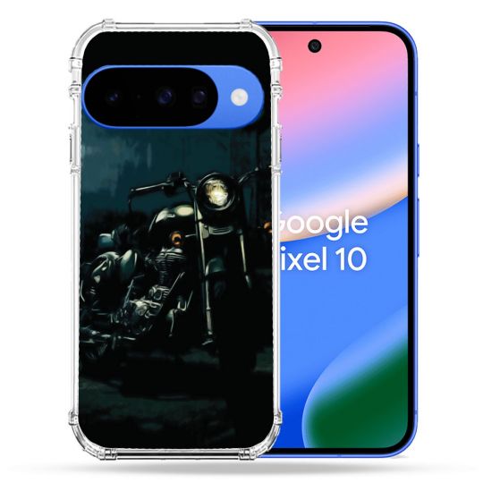 Coque Renforcée Pour Google Pixel 10 Moto Harley Vintage