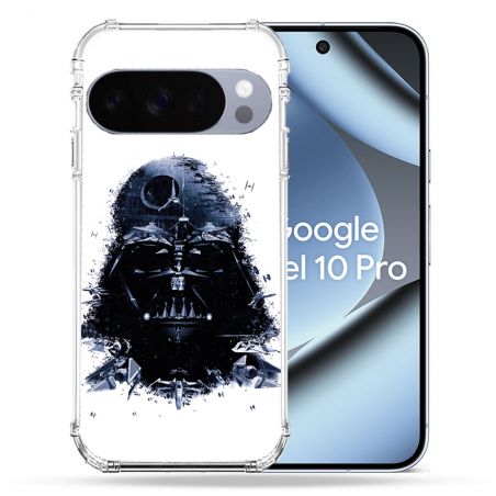 Coque Renforcée Pour Google Pixel 10 Pro Star Wars - Dark Vador Blanc