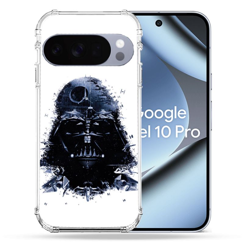 Coque Renforcée Pour Google Pixel 10 Pro Star Wars - Dark Vador Blanc