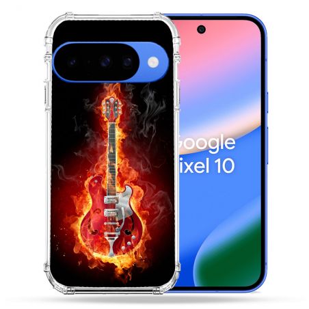 Coque Renforcée Pour Google Pixel 10 Musique Guitare Electrique
